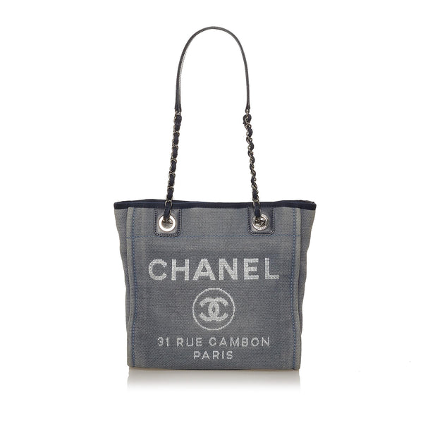 Chanel Deauville Canvas Tote Bag (SHG-28566) – LuxeDH