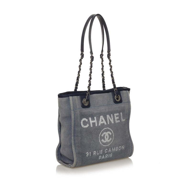 Chanel Deauville Canvas Tote Bag (SHG-28566)