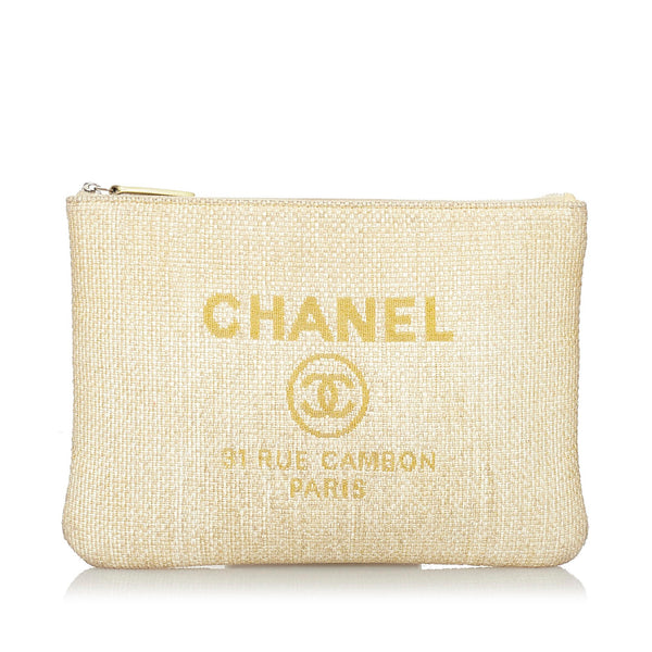 Chanel Deauville O-Case Raffia Clutch Bag (SHG-30795)