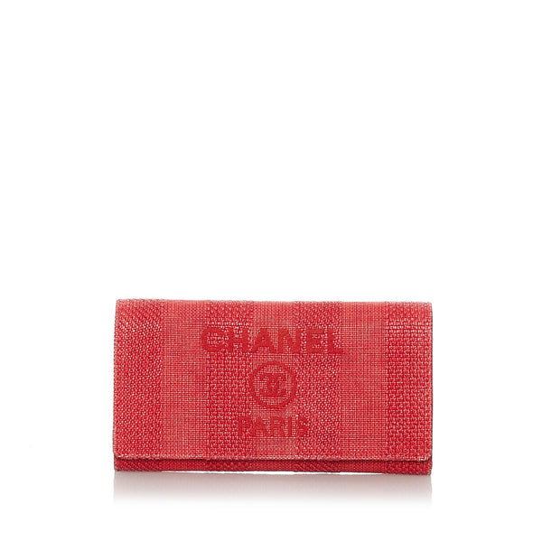 Chanel Deauville Tweed Long Wallet (SHG-29754)