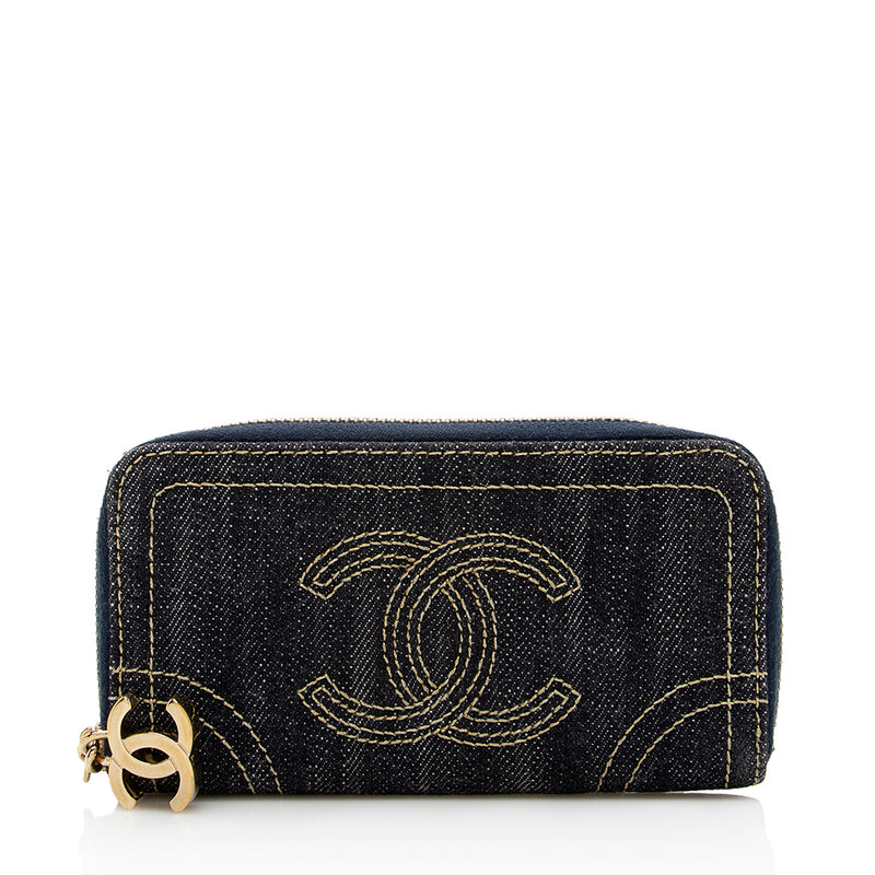 Chanel Zippy Chevron Lambskin Wallet (Authentic Pre-Owned) Leather Zippy  Wallet