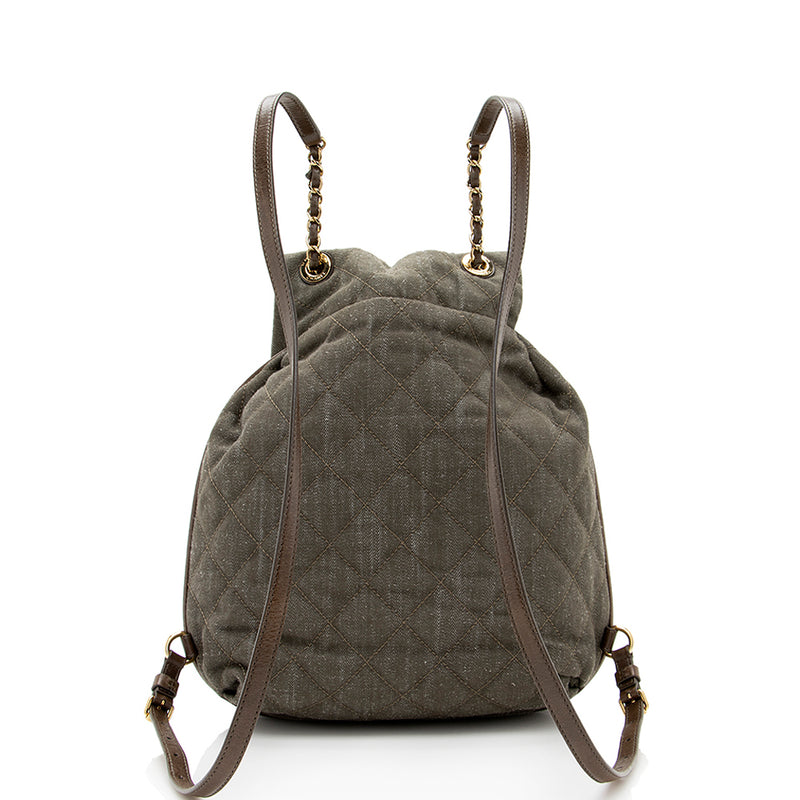 brown chanel backpack bag