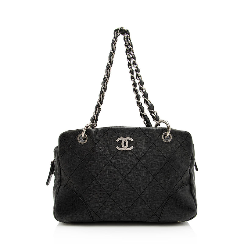 AUTHENTIC Chanel Classic Single Flap Distressed Patent Quilted