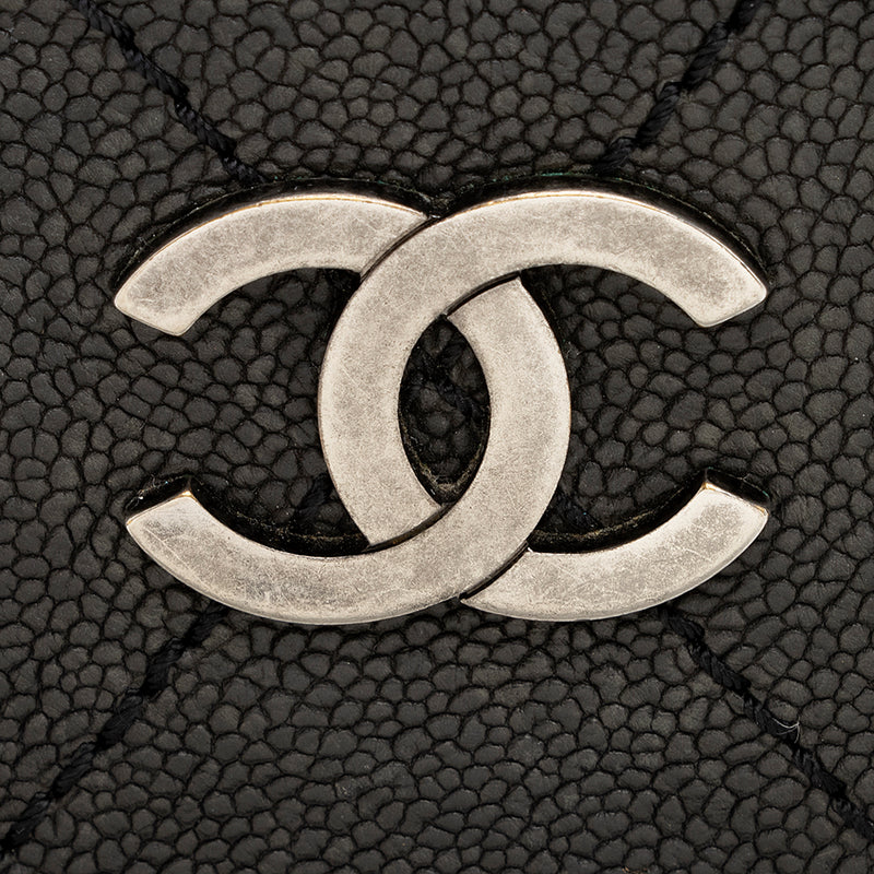 Chanel Distressed Caviar Leather Outdoor Ligne Satchel (SHF-20512)