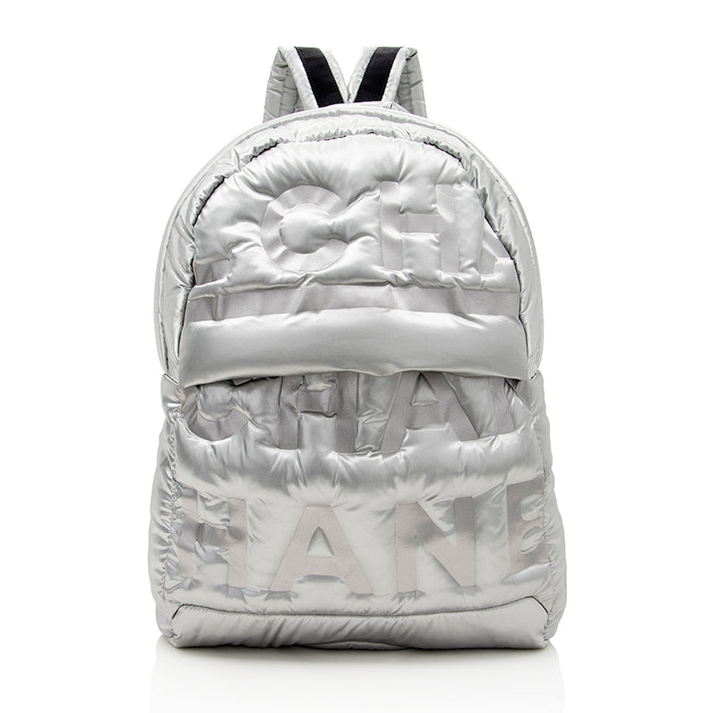 Chanel Embossed Nylon Logo Doudoune Large Backpack (SHF-17689) – LuxeDH