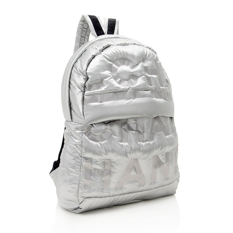 Chanel Embossed Nylon Logo Doudoune Large Backpack (SHF-17689) – LuxeDH
