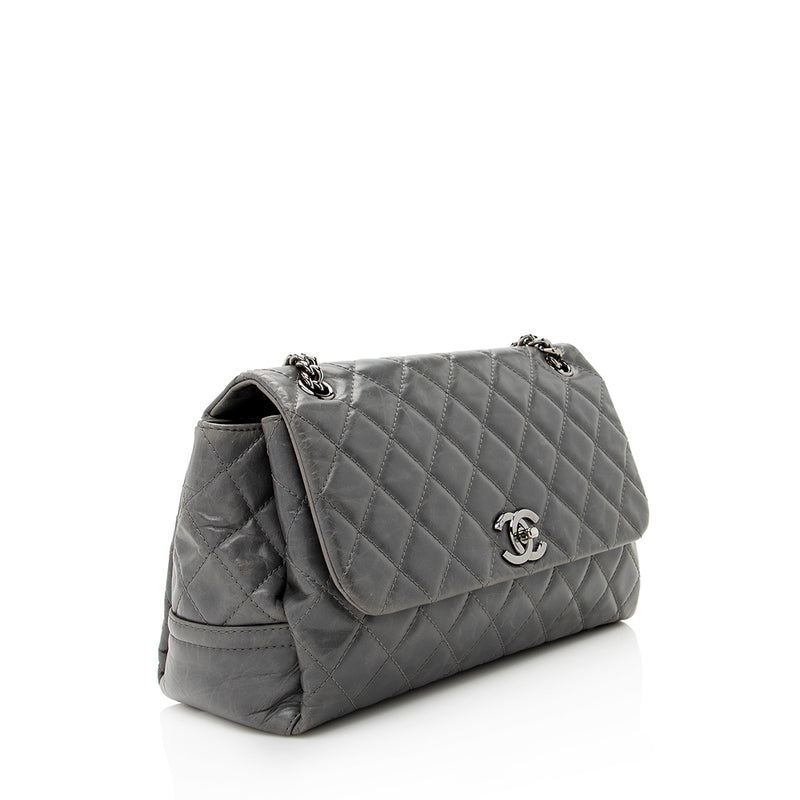 Chanel Glazed Calfskin Accordion Flap Bag (SHF-19847) – LuxeDH