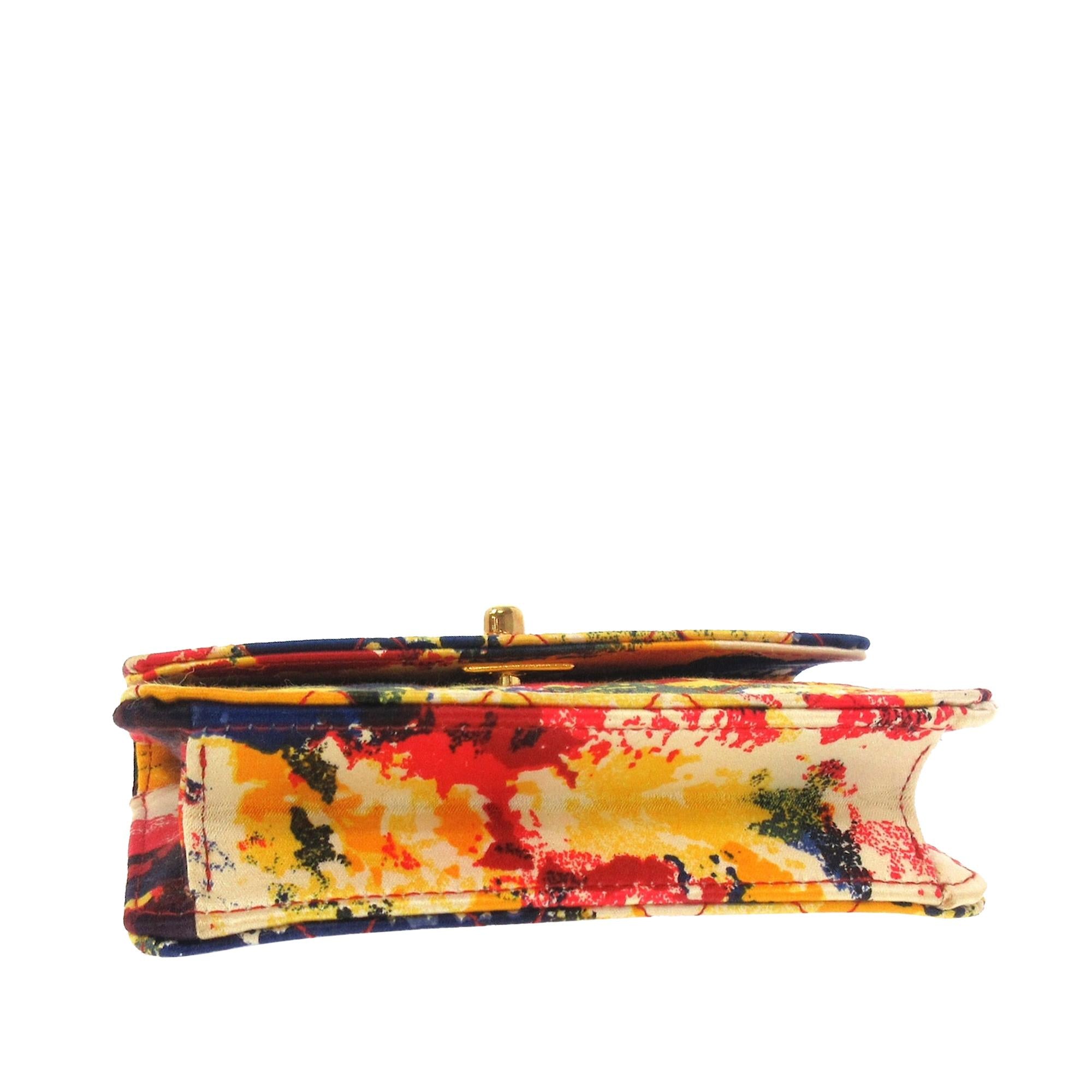 Chanel Graffiti Watercolor Matelasse Satin Crossbody Bag (SHG-34312)