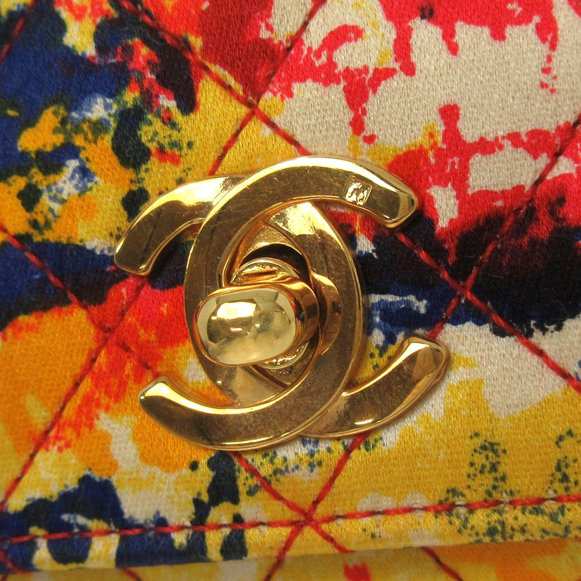 Chanel Graffiti Watercolor Matelasse Satin Crossbody Bag (SHG-34312)