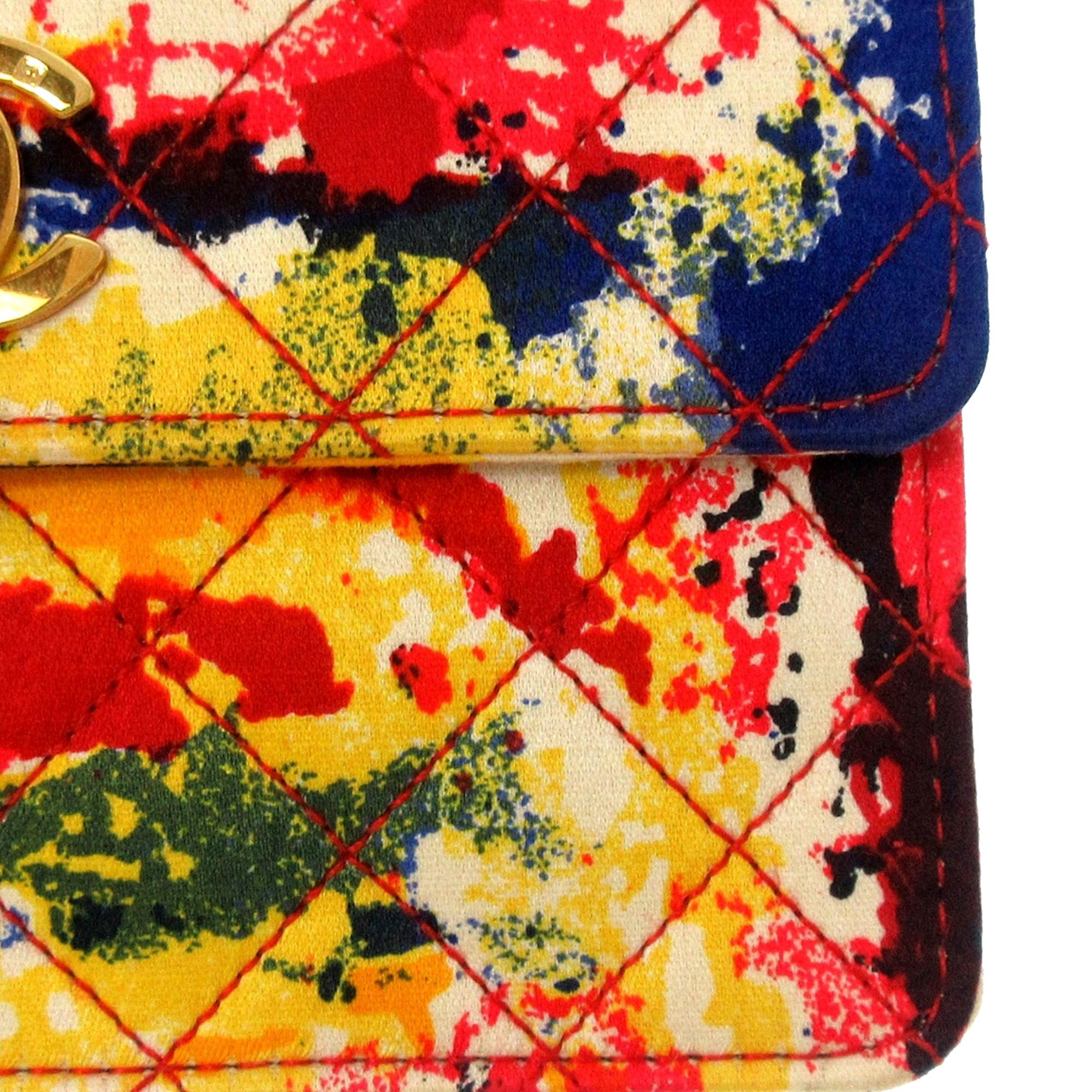 Chanel Graffiti Watercolor Matelasse Satin Crossbody Bag (SHG-34312)