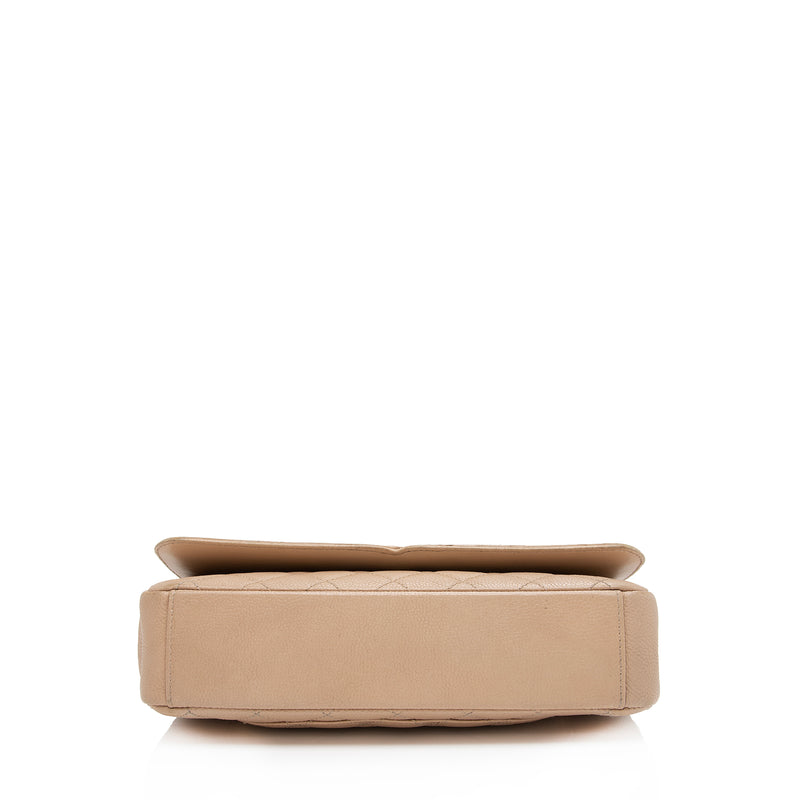 Chanel Grained Calfskin CC Filigree Medium Flap Bag (SHF-P3nxD7)