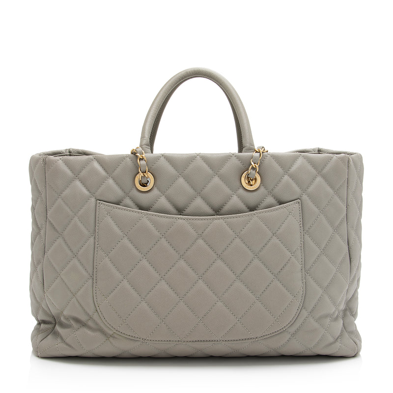Chanel Grained Calfskin Coco Large Shopping Tote - FINAL SALE (SHF