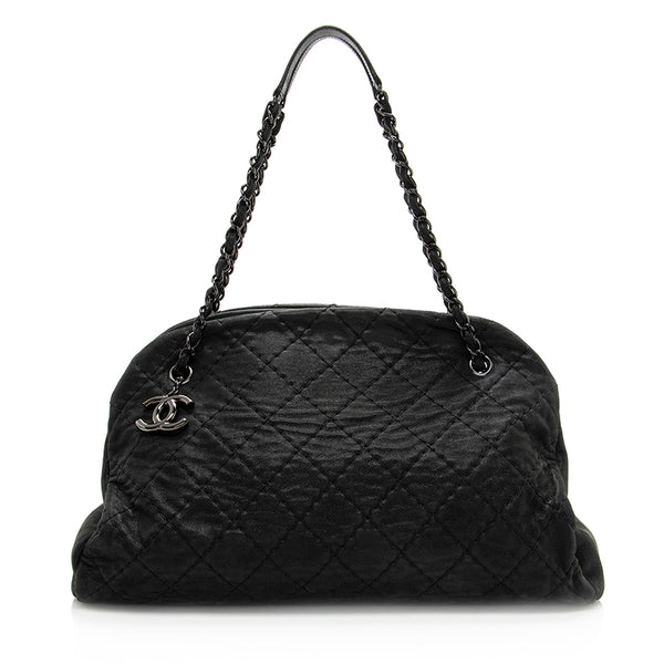Chanel Iridescent Calfskin Just Mademoiselle XL Bowler Bag (SHF-19981)
