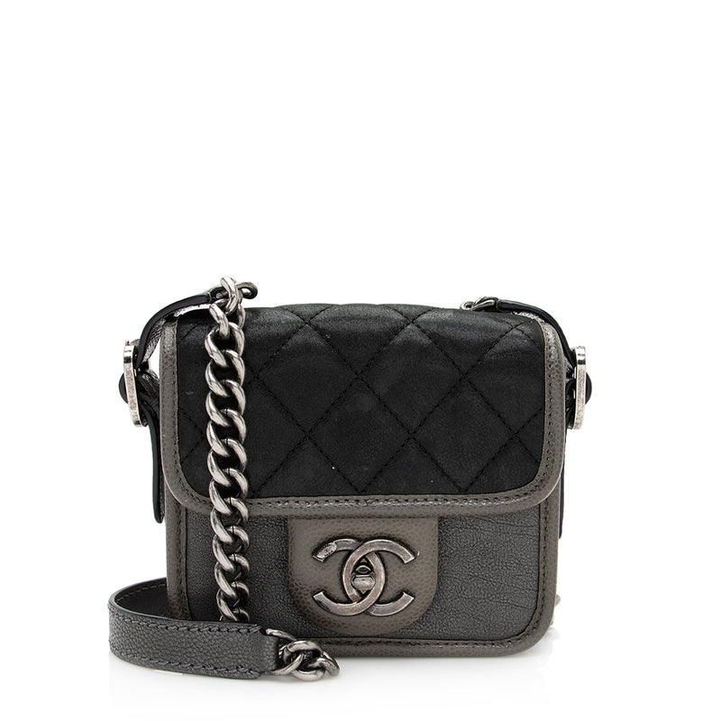 Chanel Iridescent Calfskin Paris Bombay Back to School Mini Flap Bag ( –  LuxeDH