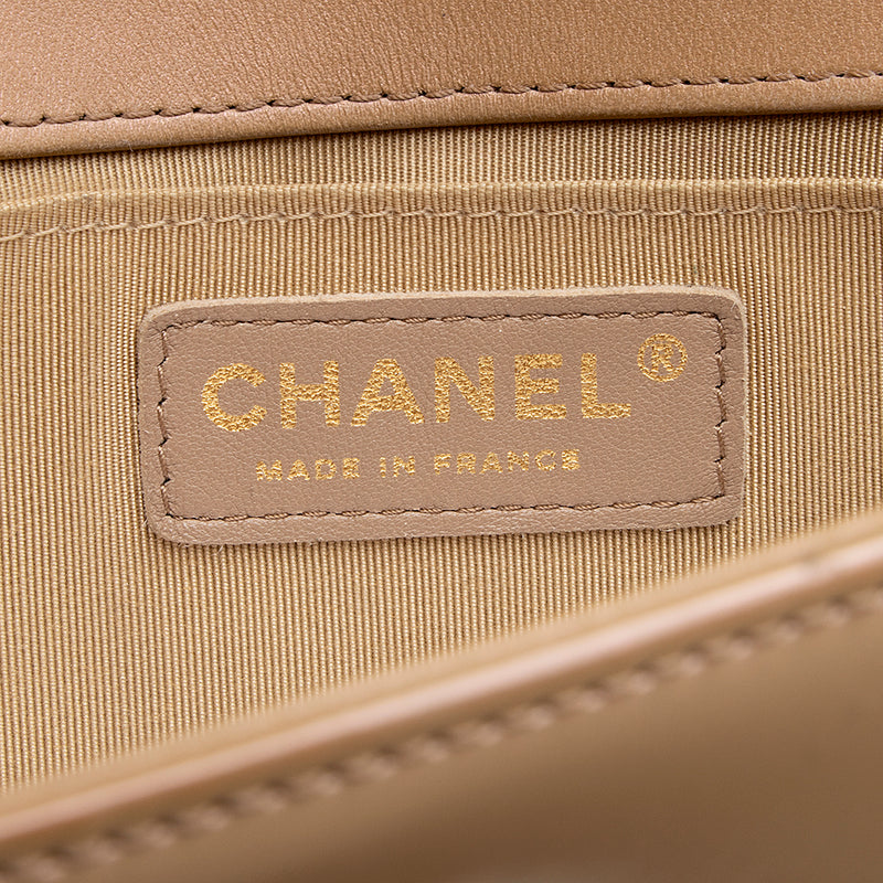 Chanel Iridescent Shiny Calfskin Old Medium Boy Bag (SHF-18440)
