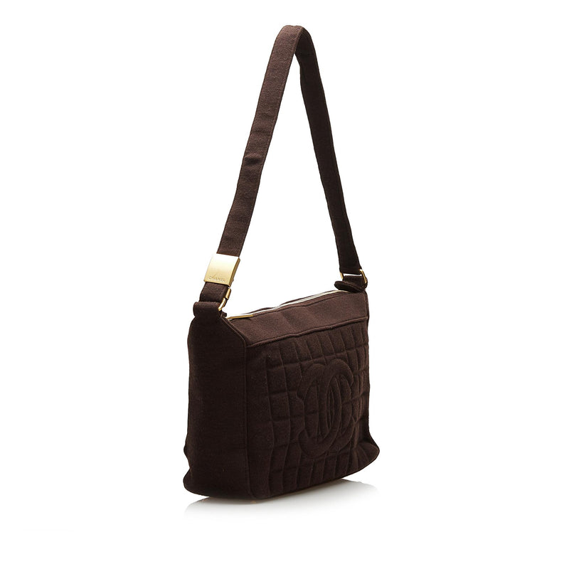 Chanel Jersey Chocolate Bar Shoulder Bag (SHG-35436)
