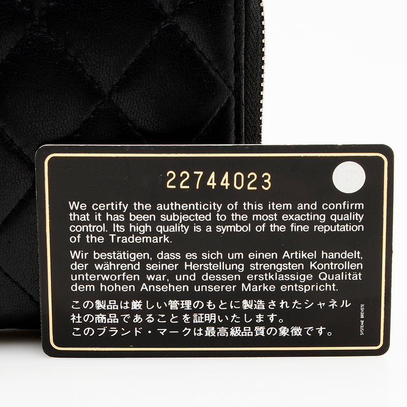 Chanel Lambskin CC Zip Around Wallet (SHF-20789)