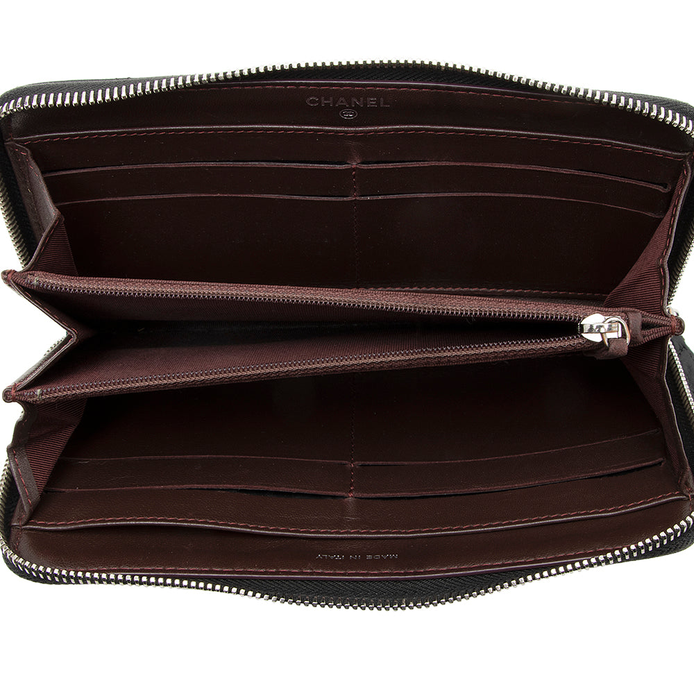 Chanel Lambskin CC Zip Around Wallet (SHF-20789)