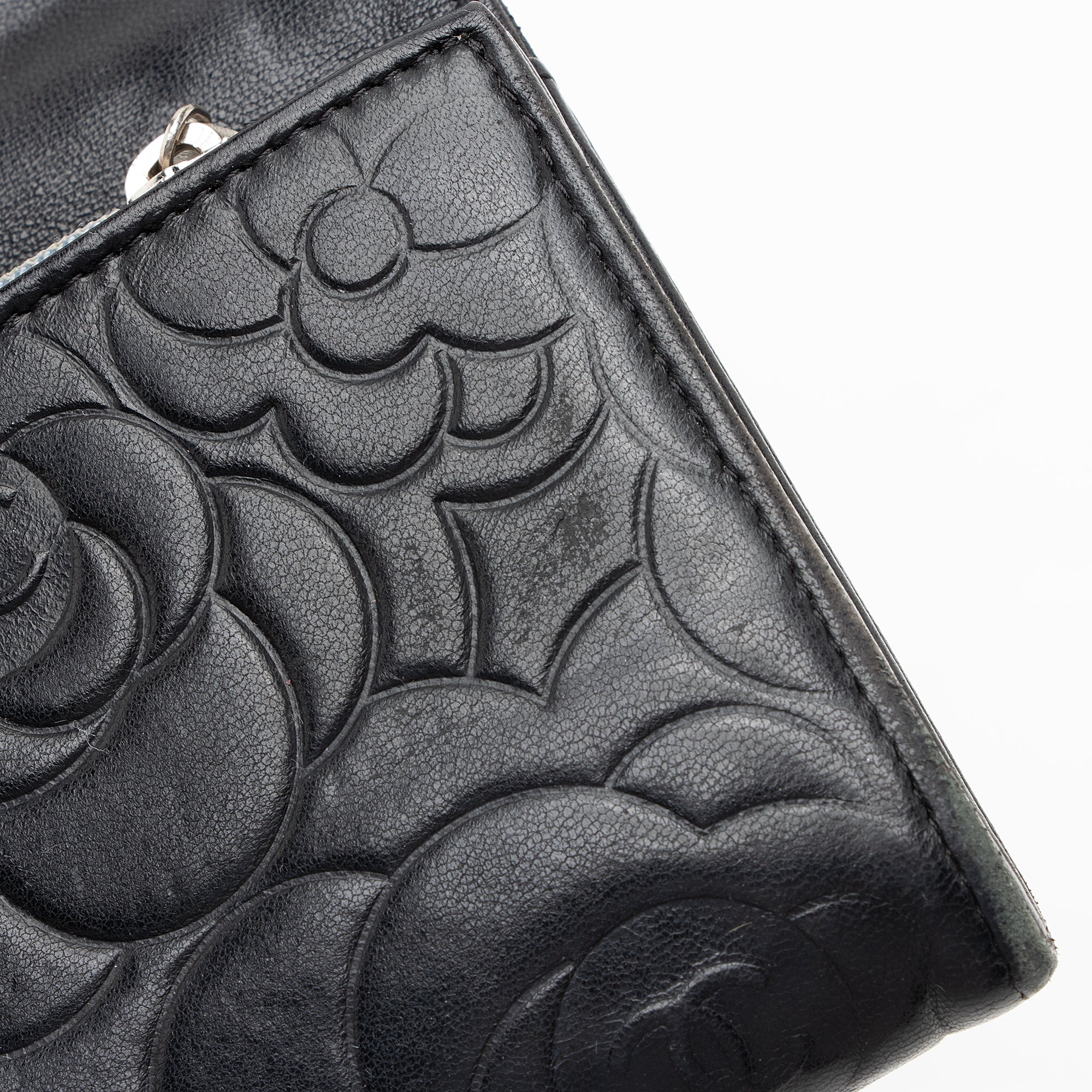 Chanel Lambskin Camellia CC Flap Long Wallet (SHF-22609) 