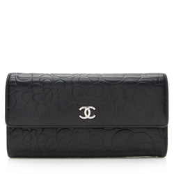 Chanel Lambskin Camellia CC Flap Long Wallet (SHF-22609) – LuxeDH