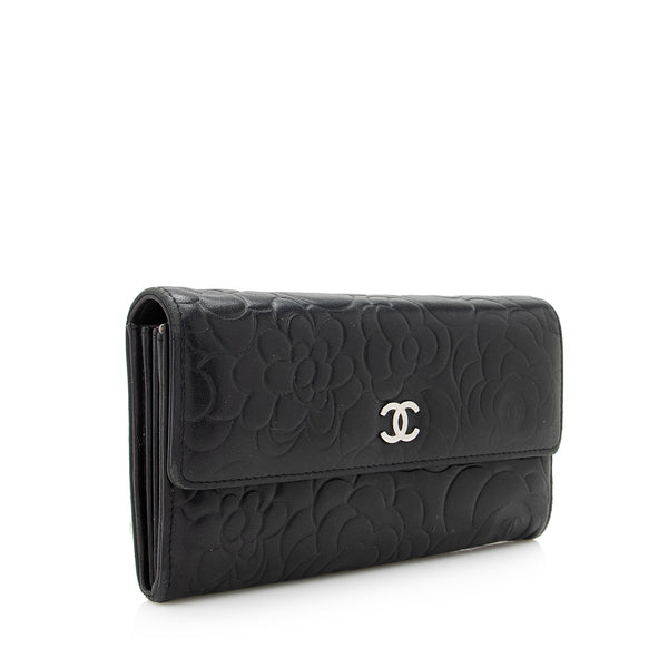 Chanel Metallic Long Signature CC USA Lambskin Wallet