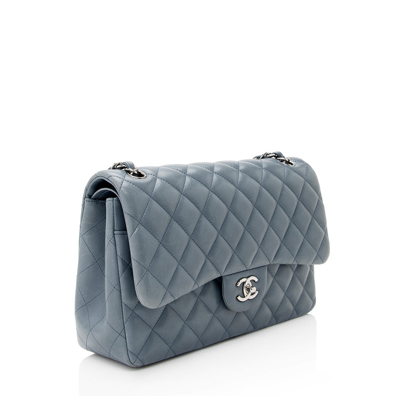 Chanel Lambskin Classic Jumbo Double Flap Bag (SHF-21471) – LuxeDH