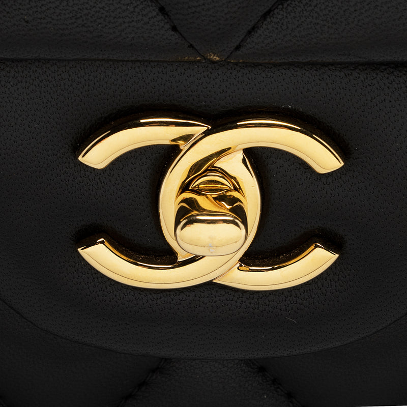 Chanel Lambskin Classic Jumbo Double Flap Bag (SHF-22321)