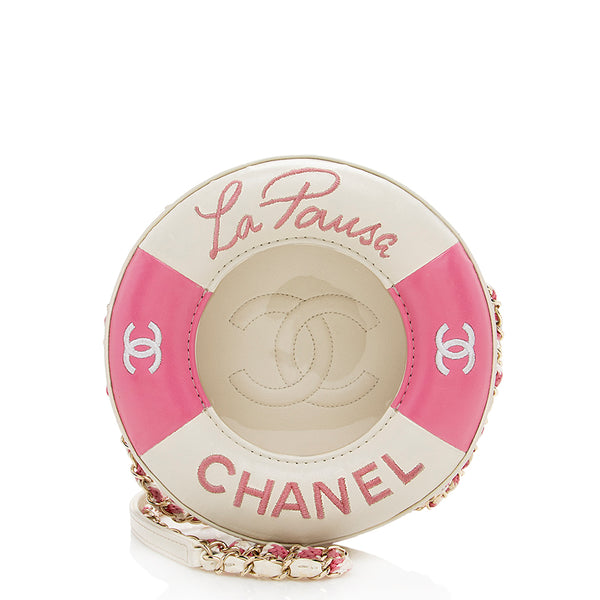 Chanel Lambskin Coco Lifesaver Round Crossbody Bag (SHF-15711)