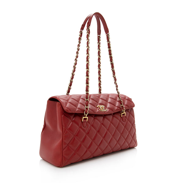 Chanel Lambskin Flap CC Shoulder Bag (SHF-15063) – LuxeDH