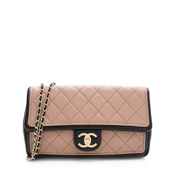 Chanel Lambskin Graphic Medium Flap Bag (SHF-20883)