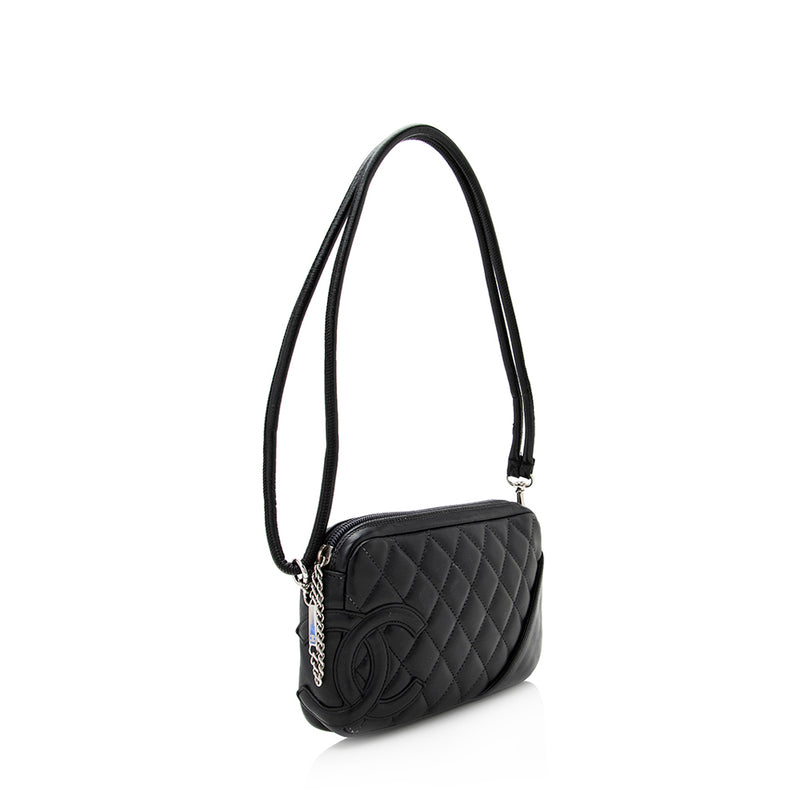 Chanel Lambskin Ligne Cambon Pochette Shoulder Bag (SHF-21049)