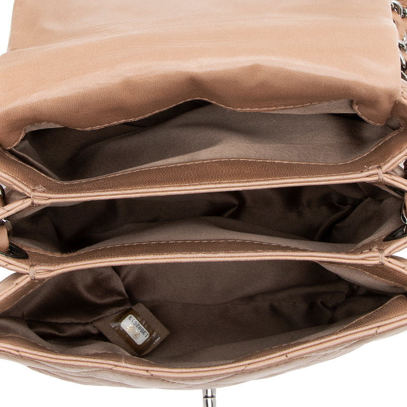 Chanel Lambskin Three Accordion Mini Flap Bag (SHF-16432)