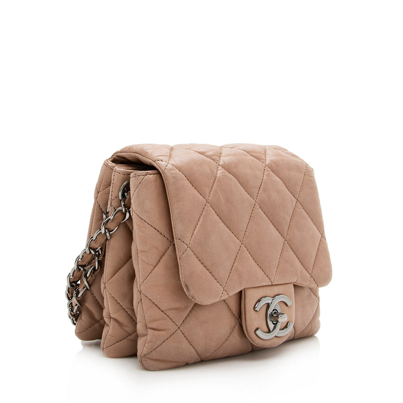 CHANEL White Quilted Lambskin Vintage Square Mini Flap Bag at 1stDibs
