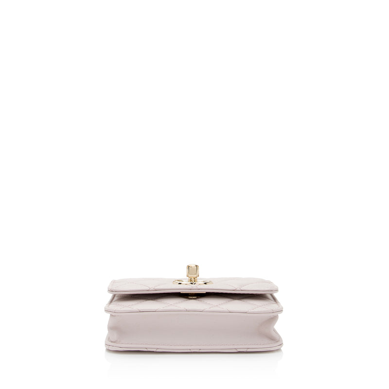 CHANEL, Bags, New Unboxed Cloudy Pearly Goatskin With Gold Hardware  Iridescent Pink