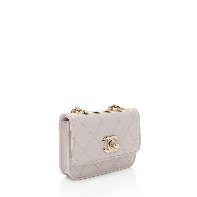 Chanel Lambskin Trendy CC Card Holder on Chain (SHF-AyLl9n) – LuxeDH