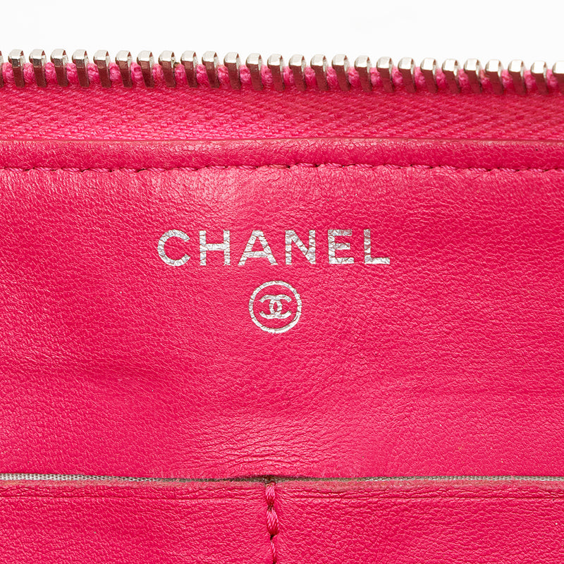 Chanel Lambskin Zip Around Organizer Large Wallet - FINAL SALE (SHF-15010)