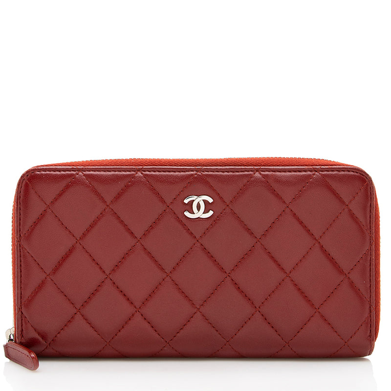 Chanel Lambskin CC Zip Around Wallet (SHF-17494)