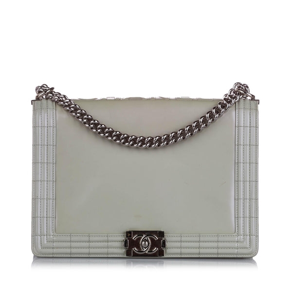 Chanel Large Boy Lambskin Leather Flap Bag (SHG-24074)