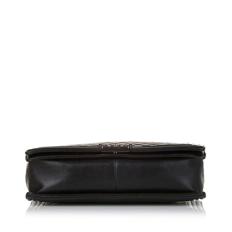 Chanel Large Boy Lambskin Leather Flap Bag (SHG-36631)