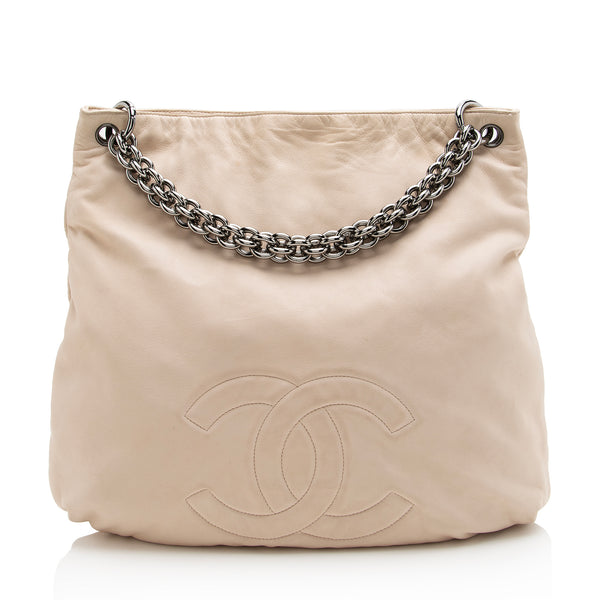 Chanel Leather CC Chain Large Hobo (SHF-22910)