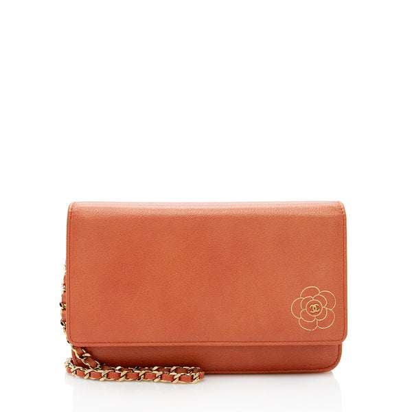 Chanel Leather Camellia Wallet on Chain Bag (SHF-18652)