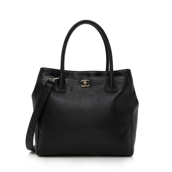 Chanel Leather Cerf Classic Executive Tall Tote (SHF-14095)