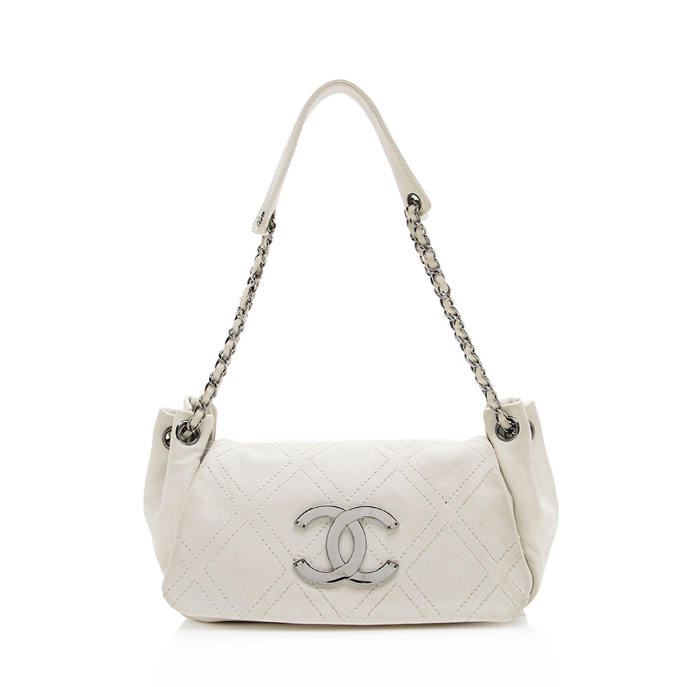 Buy Chanel 3 Accordion Flap Bag Quilted Lambskin Jumbo Brown 2789901