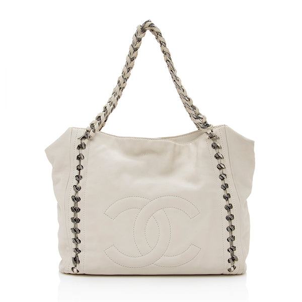 Chanel Leather Modern Chain Tote (SHF-16098)