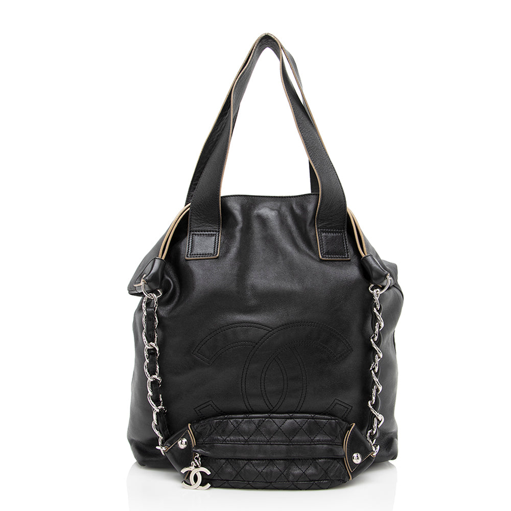 CHANEL Pre-Owned CC-stitch Leather Bucket Bag - Farfetch