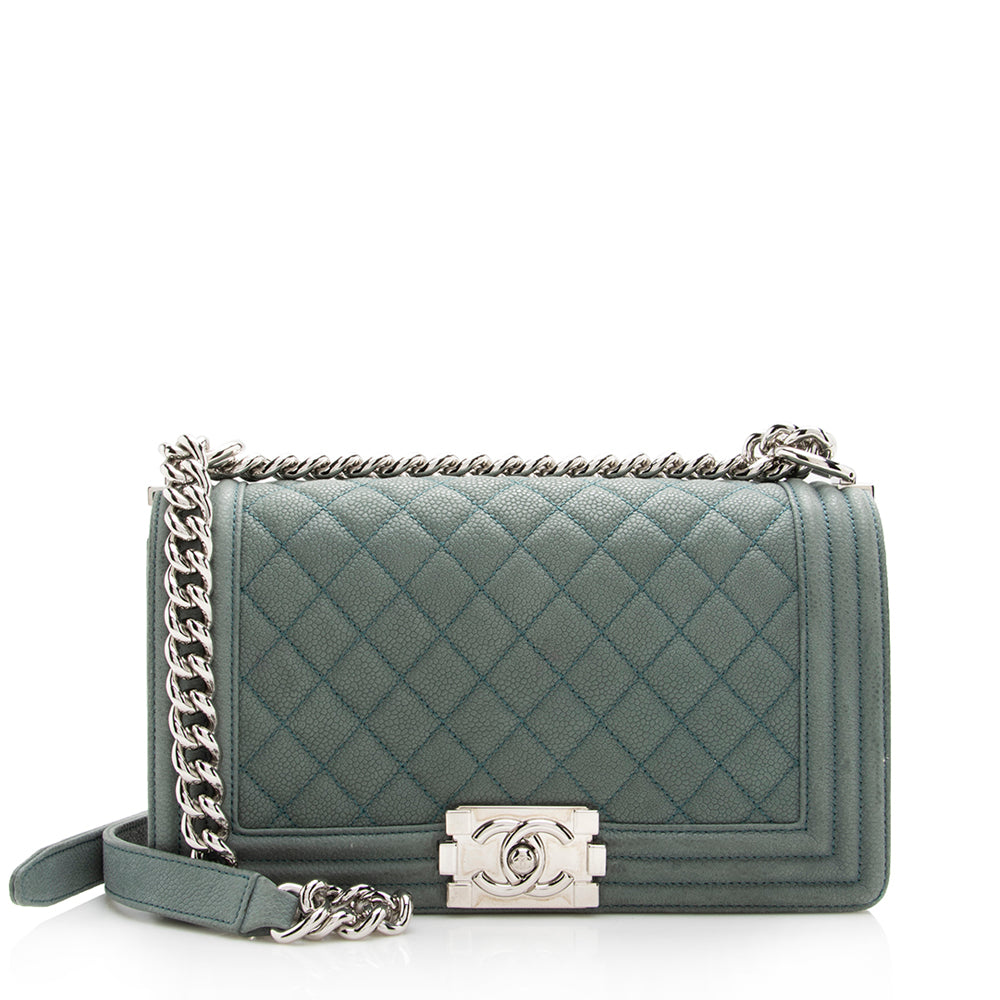Chanel Wallet on Chain WOC Olive Green Caviar Light Gold Hardware in 2023