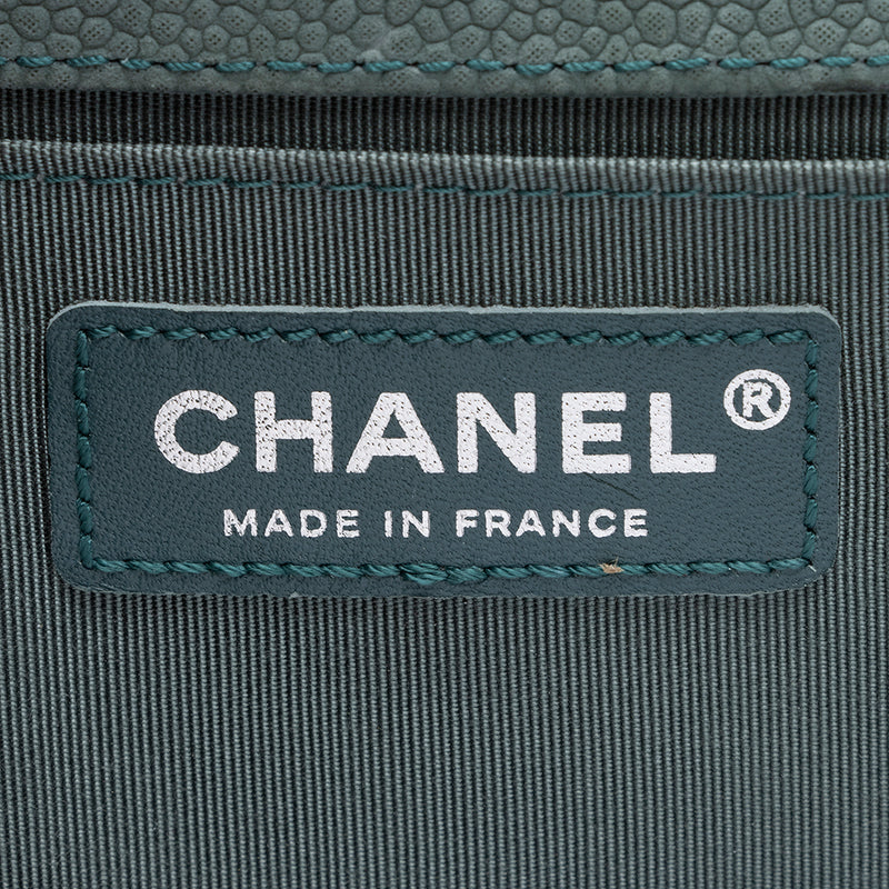 Chanel Matte Caviar Leather Old Medium Boy Bag - FINAL SALE (SHF-18101)