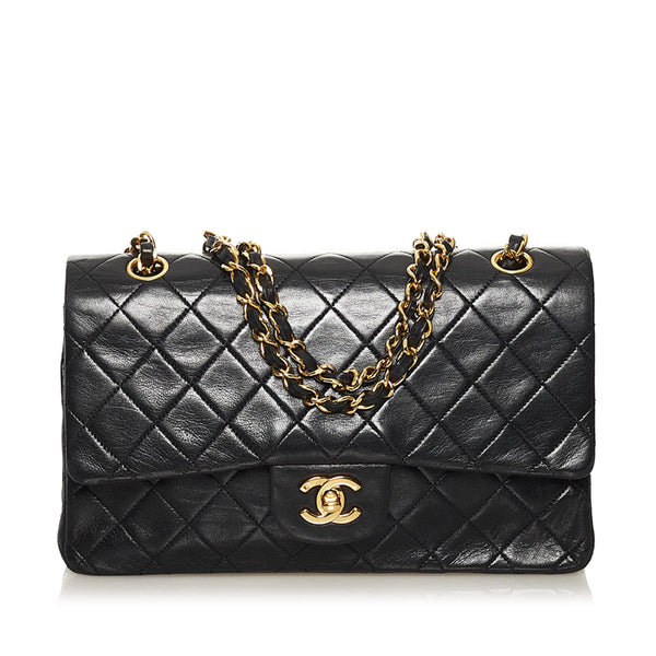 Chanel Medium Classic Lambskin Leather Double Flap Bag (SHG-35273)