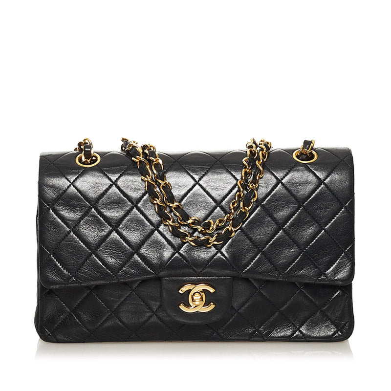 Chanel Medium Classic Lambskin Leather Double Flap Bag (SHG-35273