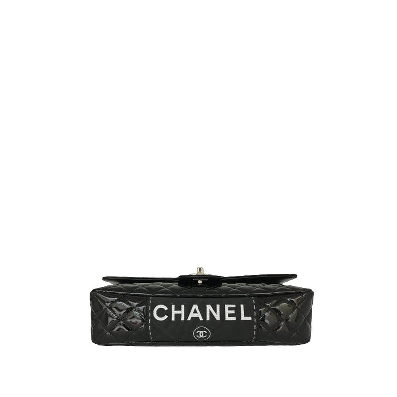 Chanel Medium Secret Label Patent Leather Flap Bag (SHG-34789)